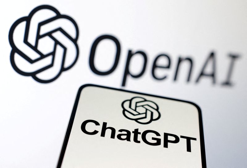 &copy; Reuters. FILE PHOTO: OpenAI and ChatGPT logos are seen in this illustration taken, February 3, 2023. REUTERS/Dado Ruvic/Illustration/File Photo