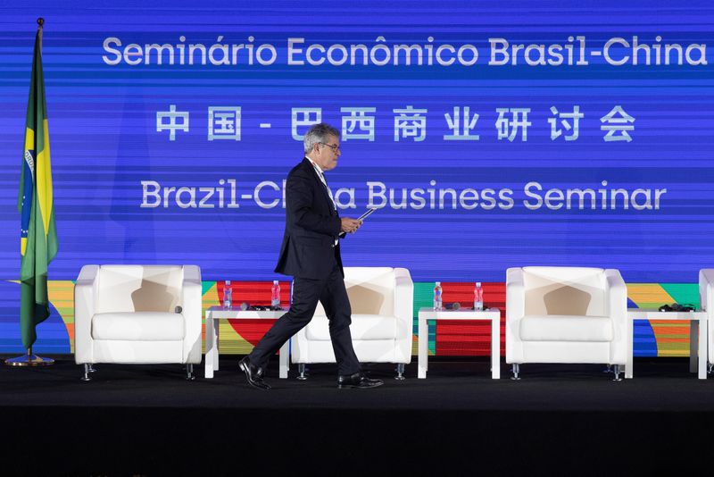 &copy; Reuters. Presidente da ApexBrasil, Jorge Viana, em seminário Brasil-China em Pequim. 29 de março de 2023. REUTERS/Thomas Peter