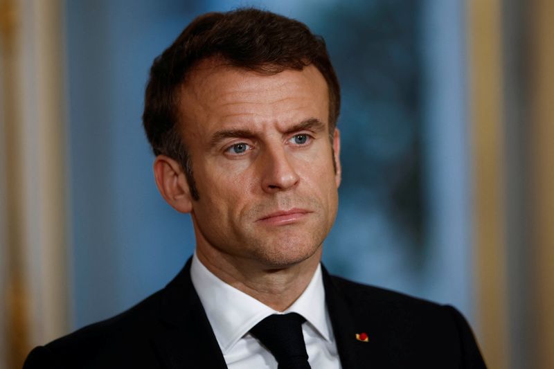 &copy; Reuters. Presidente da França, Emmanuel Macron, em Paris
24/03/2023 Yoan Valat/Pool via REUTERS