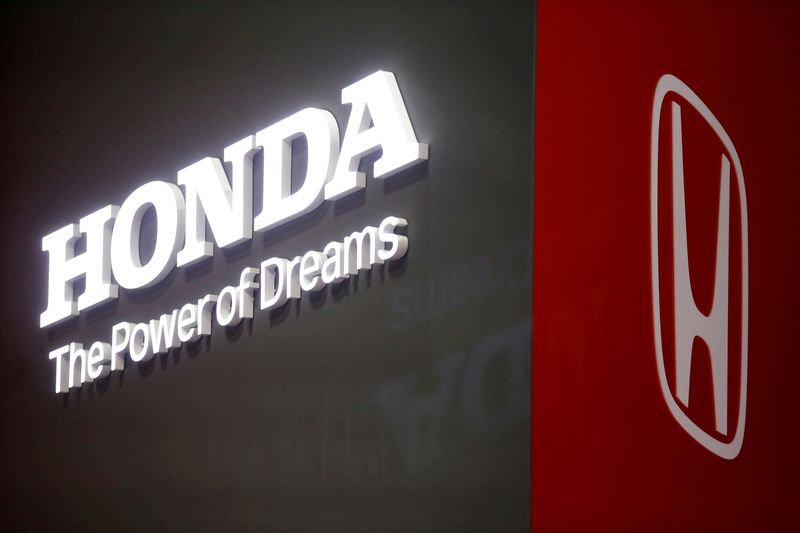 &copy; Reuters. FILE PHOTO: The Honda logo is displayed at the 89th Geneva International Motor Show in Geneva, Switzerland, March 5, 2019. REUTERS/Pierre Albouy