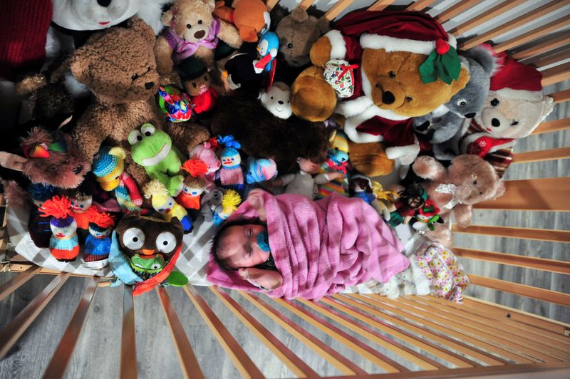 &copy; Reuters. A baby rests surrounded by toys at the Sanctum Hospice and Care Home amid a syphilis resurgence, with infection rates concentrated in western provinces, in Saskatoon, Saskatchewan, Canada January 26, 2023. REUTERS/Nayan Sthankiya