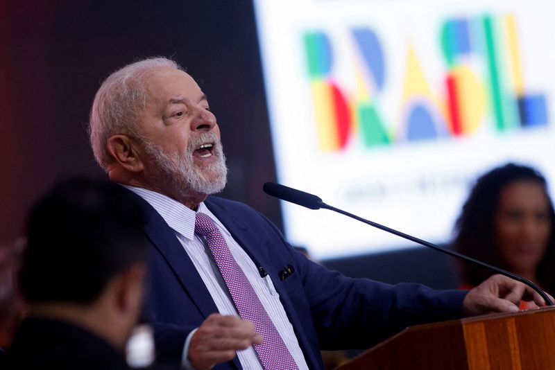 &copy; Reuters. FILE PHOTO: Brazil's President Luiz Inacio Lula da Silva attends a ceremony at the Planalto Palace in Brasilia, Brazil March 21, 2023. REUTERS/Adriano Machado