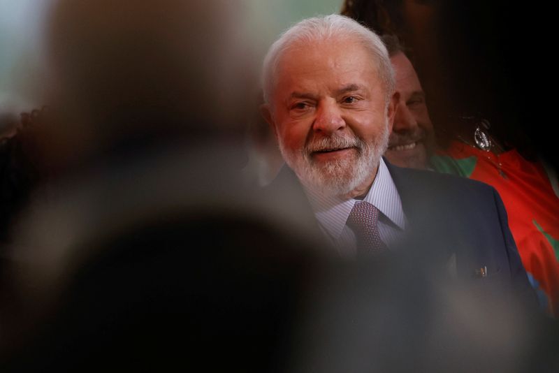 &copy; Reuters. FILE PHOTO: Brazil's President Luiz Inacio Lula da Silva attends a ceremony at the Planalto Palace in Brasilia, Brazil March 21, 2023. REUTERS/Adriano Machado