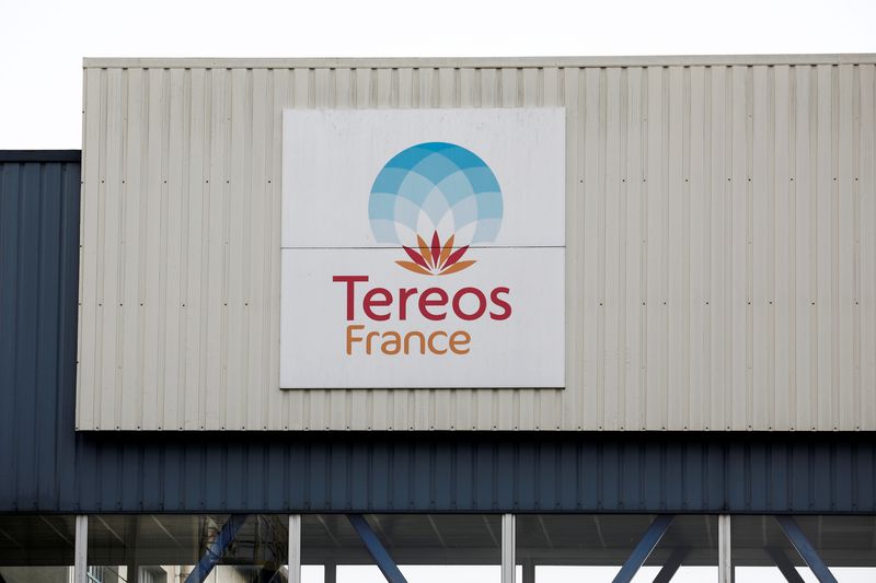 &copy; Reuters. FOTO DE ARCHIVO. El logo da Tereos en la planta de Chevrieres, en Francia