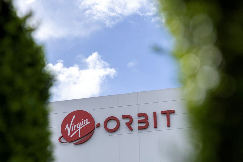 &copy; Reuters. FILE PHOTO: The Virgin Orbit building is seen after the company paused operations last week, in Long Beach, California, U.S., March 22, 2023.   REUTERS/Mike Blake