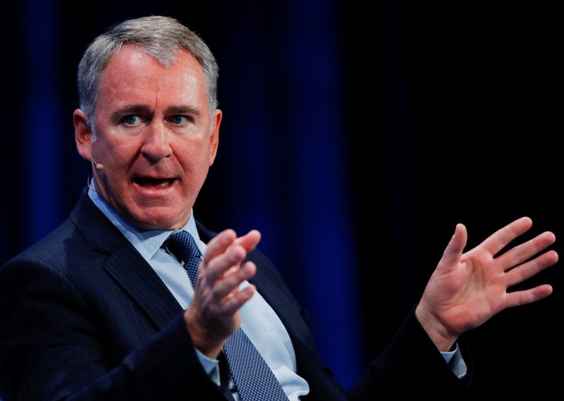 &copy; Reuters. FILE PHOTO: Ken Griffin, Founder and CEO, Citadel, speaks during the Milken Institute's 22nd annual Global Conference in Beverly Hills, California, U.S., April 30, 2019.  REUTERS/Mike Blake