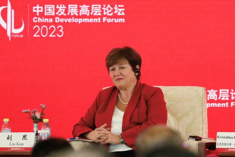 &copy; Reuters. FILE PHOTO: International Monetary Fund (IMF) Managing Director Kristalina Georgieva attends the China Development Forum 2023, in Beijing, China, March 26, 2023. REUTERS/Jing Xu