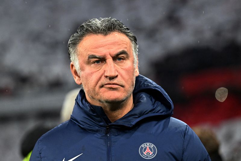 &copy; Reuters. Técnico do Paris St Germain, Christophe Galtier
08/03/2023
REUTERS/Angelika Warmuth