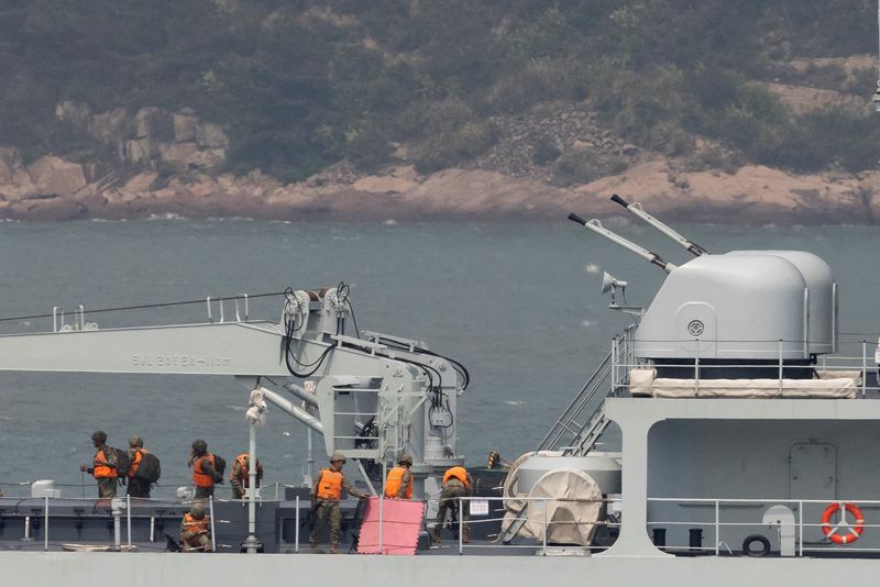 Chinese warship starts live-fire drills near Taiwan