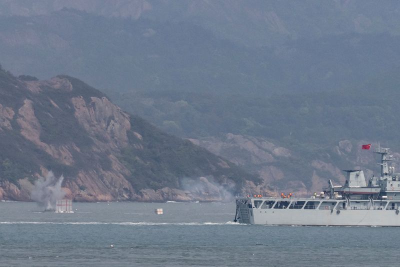 &copy; Reuters. Exercício militar da China próximo às Ilhas Matsu, controladas por Taiwan
08/04/2023
REUTERS/Thomas Peter