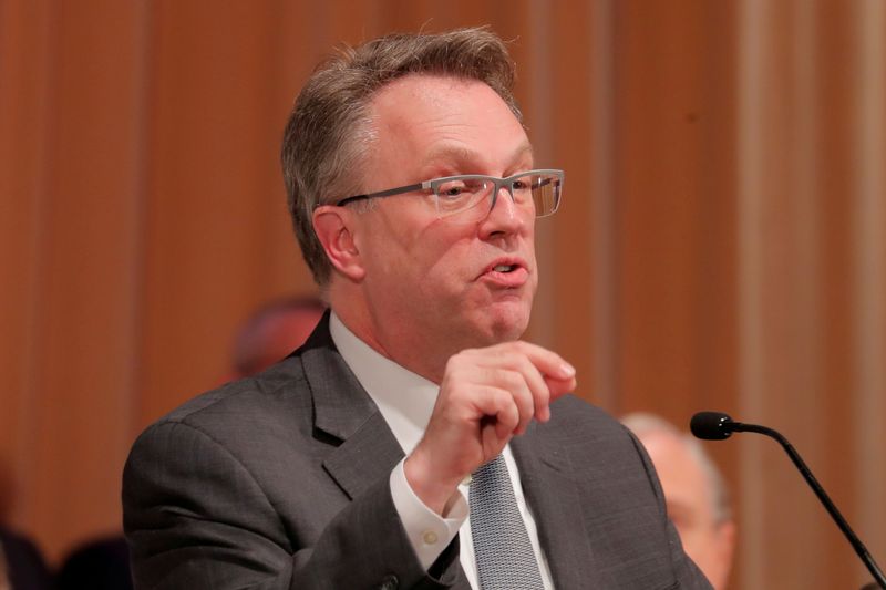 &copy; Reuters. FILE PHOTO: John C. Williams, president and CEO of the Federal Reserve Bank of New York speaks to the Economic Club of New York in the Manhattan borough of New York, U.S., March 6, 2019. REUTERS/Lucas Jackson