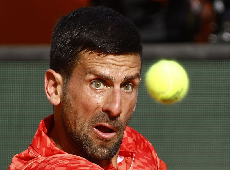 &copy; Reuters. Novak Djojovic durante partida do Masters de Monte Carlo
11/04/2023 REUTERS/Eric Gaillard