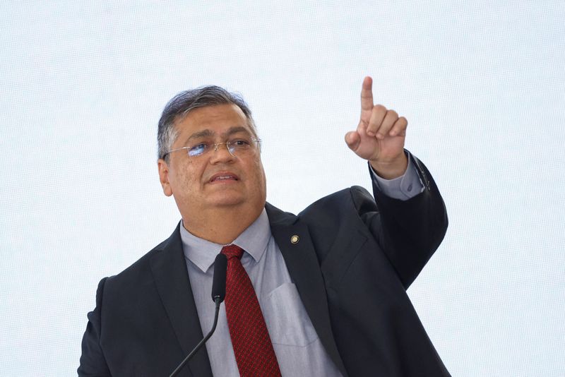 &copy; Reuters. Ministro da Justiça e Segurança Pública, Flávio Dino, discursa no Palácio do Planalto, em Brasília
15/03/2023
REUTERS/Adriano Machado