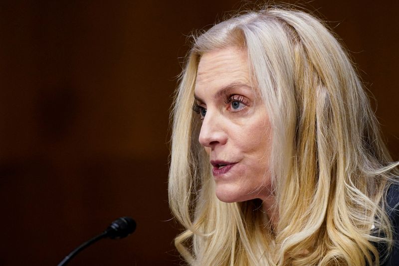 &copy; Reuters. FILE PHOTO: Federal Reserve Board Governor Lael Brainard testifies before a Senate Banking Committee hearing on her nomination to be vice chair of the Federal Reserve, on Capitol Hill in Washington, U.S., January 13, 2022. REUTERS/Elizabeth Frantz