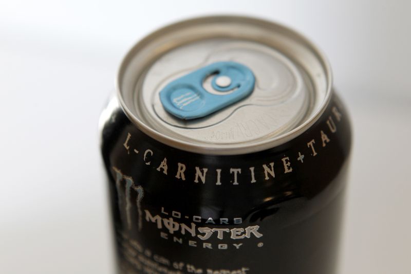 &copy; Reuters. FILE PHOTO: A can of Monster energy drink is shown in this photo illustration in Los Angeles October 23, 2012. REUTERS/Sam Mircovich