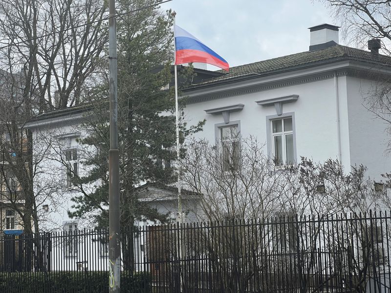&copy; Reuters. A view of Russia's embassy in Oslo, Norway April 13, 2023. REUTERS/Victoria Klesty