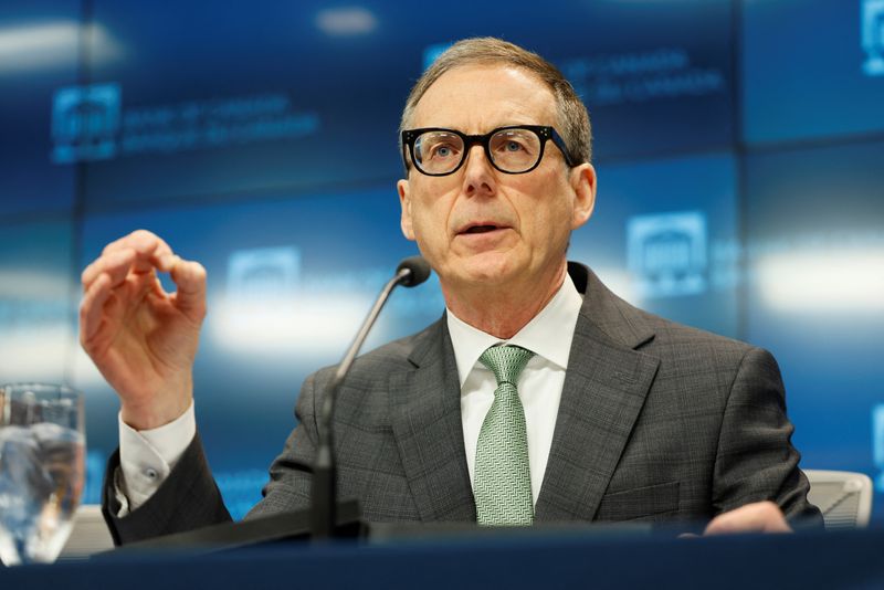 &copy; Reuters. FILE PHOTO: Bank of Canada Governor Tiff Macklem takes part in a news conference after announcing an interest rate decision in Ottawa, Ontario, Canada April 12, 2023. REUTERS/Blair Gable