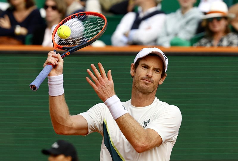 &copy; Reuters. Andy Murray durante partida em Monte Carlo, França
10/04/2023
REUTERS/Eric Gaillard