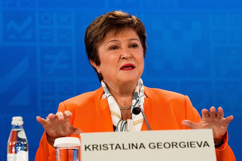 &copy; Reuters. FILE PHOTO: International Monetary Fund (IMF) Managing Director Kristalina Georgieva holds a news conference during the 2023 Spring Meetings of the World Bank Group and the International Monetary Fund in Washington, U.S., April 13, 2023. REUTERS/Elizabeth
