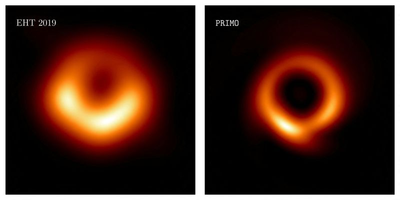 © Reuters. Imagens de buraco negro obtidas por Event Horizon Telescope (EHT)
2023/Handout via REUTERS