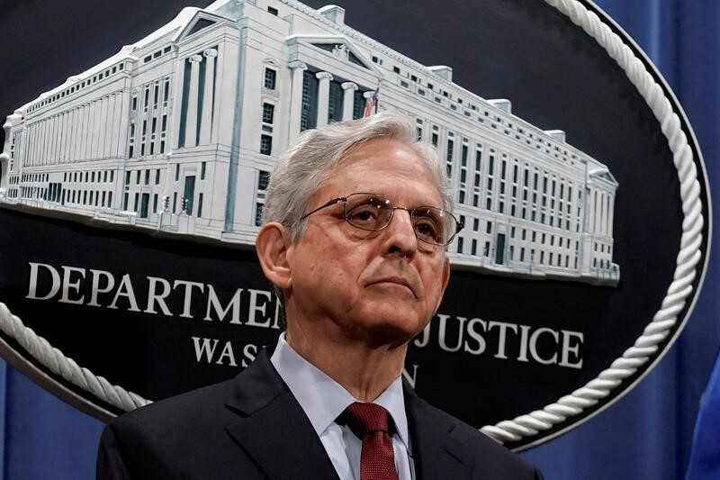 © Reuters. U.S. Attorney General Merrick Garland attends a news conference at the Department of Justice in Washington, D.C., U.S., June 25, 2021. REUTERS/Ken Cedeno/File Photo 