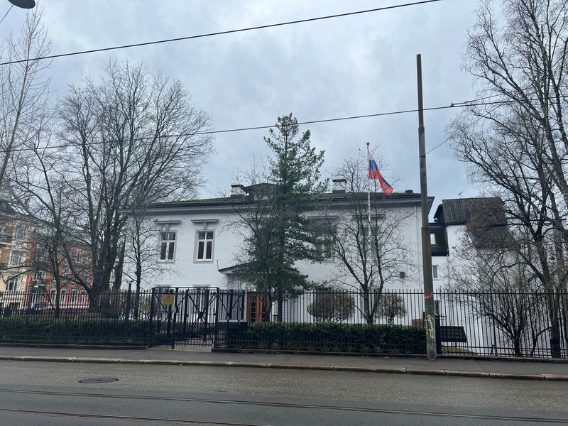 &copy; Reuters. A view of Russia's embassy in Oslo, Norway April 13, 2023. REUTERS/Victoria Klesty