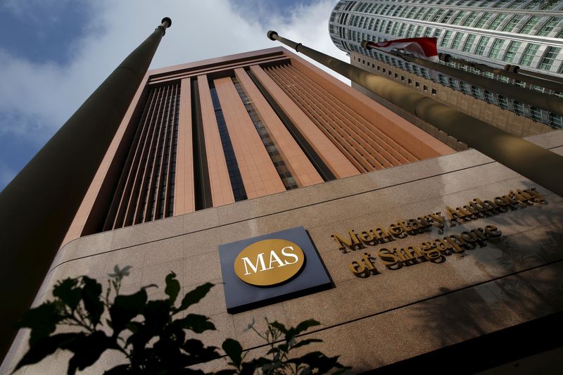 &copy; Reuters. FILE PHOTO: A view of the Monetary Authority of Singapore building in Singapore April 18, 2016. REUTERS/Edgar Su