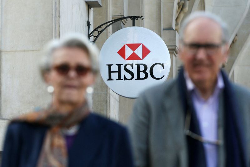 &copy; Reuters. Photo d'archives du logo de HSBC à Paris. /Photo prise le 9 avril 2015 à Paris, France/REUTERS/Gonzalo Fuentes 