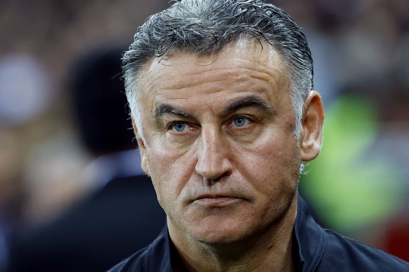 &copy; Reuters. Técnico do PSG, Christophe Galtier, durante partida contra o Nice pelo Campeonato Francês
08/04/2023 REUTERS/Eric Gaillard