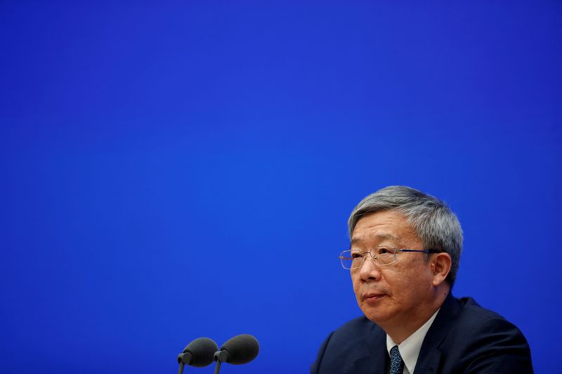 &copy; Reuters. FILE PHOTO: People's Bank of China (PBOC) Governor Yi Gang attends a news conference in Beijing, China March 3, 2023. REUTERS/Florence Lo