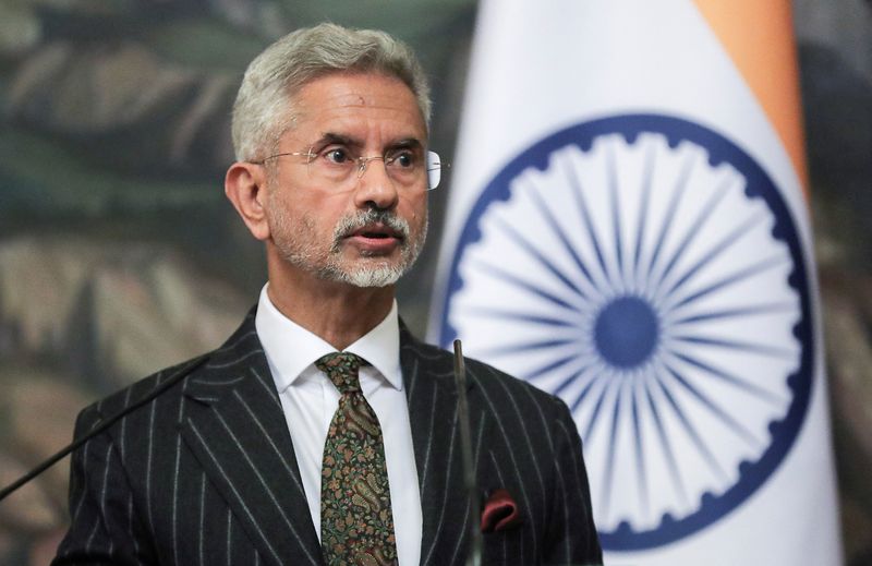 &copy; Reuters. Indian Foreign Minister Subrahmanyam Jaishankar attends a news conference following talks with his Russian counterpart Sergei Lavrov in Moscow, Russia, November 8, 2022. Maxim Shipenkov/Pool via REUTERS