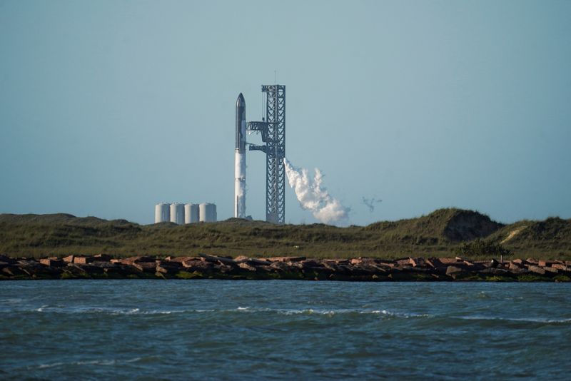 &copy; Reuters. Vue générale du pas de tir Boca Chica de la société SpaceX avant que la tentative de lancement du vaisseau Starship ne soit retardée près de Brownsville, Texas, aux États-Unis. /Photo prise le 17 avril 2023/REUTERS/Go Nakamura