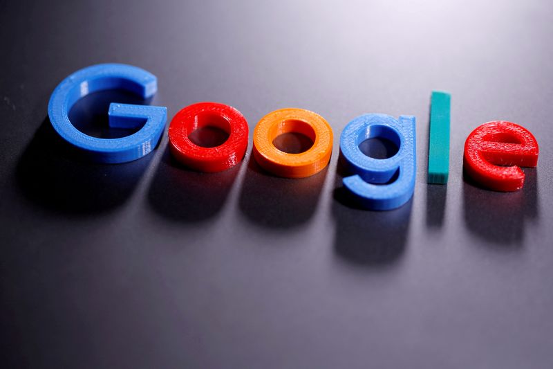 &copy; Reuters. FILE PHOTO: A 3D-printed Google logo is seen in this illustration taken April 12, 2020. REUTERS/Dado Ruvic/Illustration