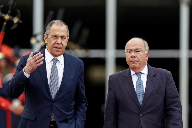 &copy; Reuters. Lavrov e Vieira se reúnem em Brasília
17/04/2023
REUTERS/Ueslei Marcelino