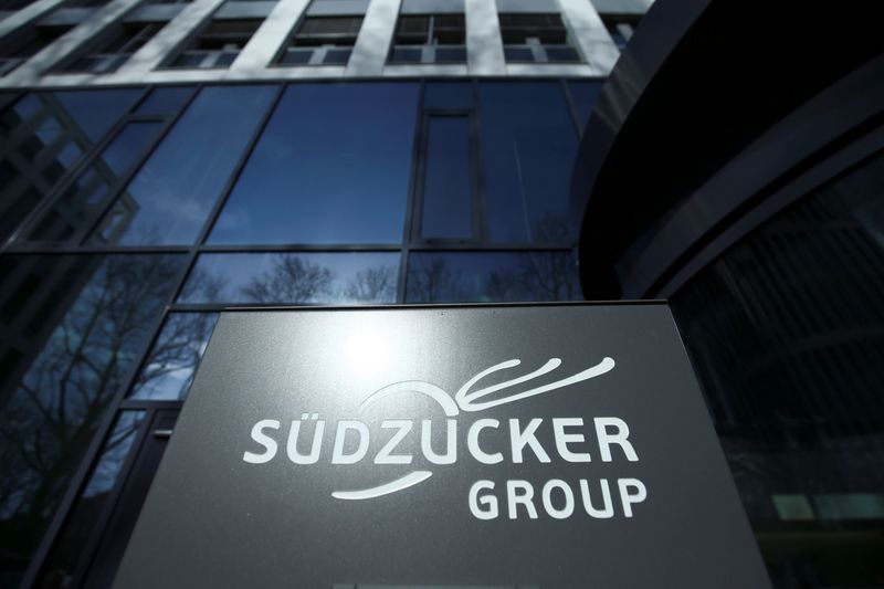 &copy; Reuters. FILE PHOTO: A company logo of Suedzucker Group is pictured at the headquarters in Mannheim, Germany March 12, 2019. REUTERS/Ralph Orlowski