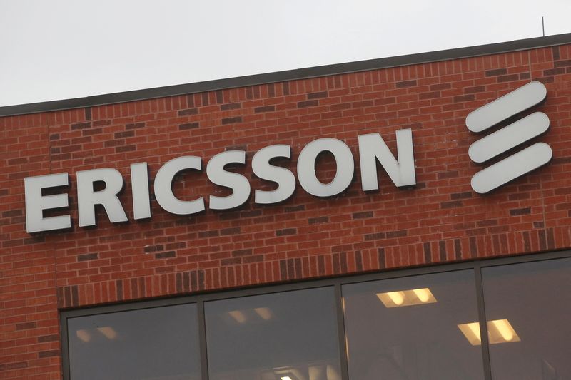 &copy; Reuters. Photo du logo d'Ericsson à Kanata. /Photo prise le 17 avril 2023  à Kanata, au Canada/REUTERS/Lars Hagberg