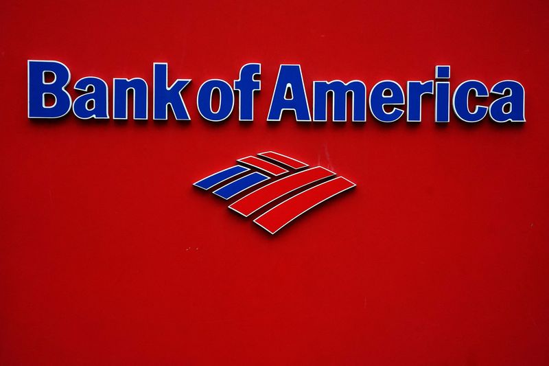 &copy; Reuters. Photo d'archives du logo de Bank of America. /Photo prise le 30 janvier 2019 à New York, Etats-Unis/REUTERS/Carlo Allegri