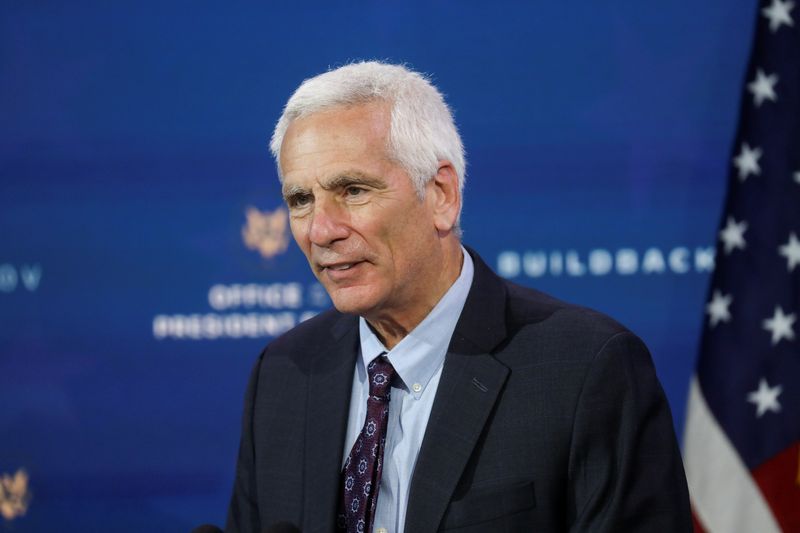 &copy; Reuters. FILE PHOTO: Jared Bernstein, appointed to be a member of the Council of Economic Advisers, speaks as U.S. President-elect Joe Biden announces nominees and appointees to serve on his economic policy team at his transition headquarters in Wilmington, Delawa