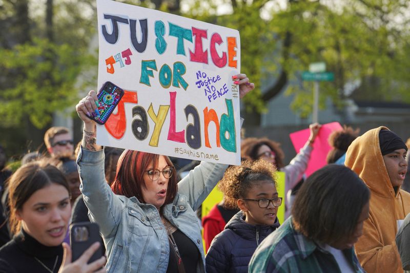 Ohio police break up protest over no indictment in Jayland Walker killing