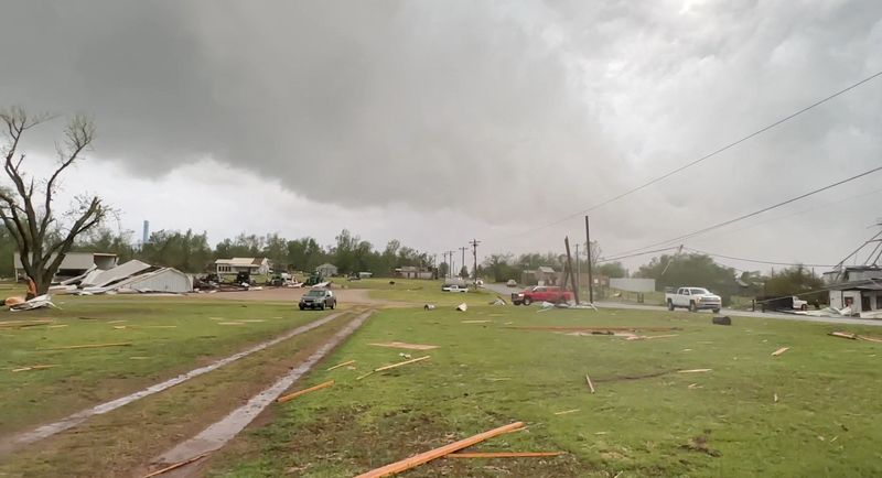 Two killed as tornadoes, storms rip through Oklahoma