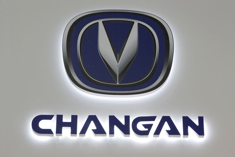 &copy; Reuters. FILE PHOTO: The logo of Changan is seen on the carmaker's booth at the 2016 Moscow International Auto Salon in Moscow, Russia, August 26, 2016.  REUTERS/Sergei Karpukhin