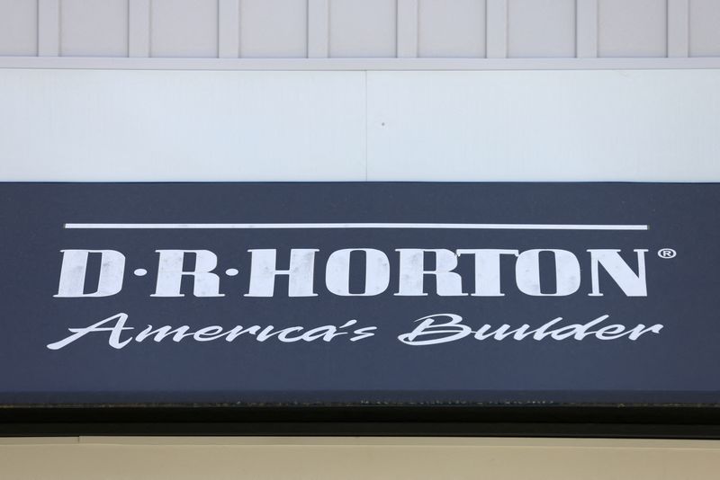 &copy; Reuters. FILE PHOTO: Signage is seen at Medford Walk by D. R. Horton, a home construction company, in Medford, New Jersey, U.S., May 23, 2022. REUTERS/Andrew Kelly