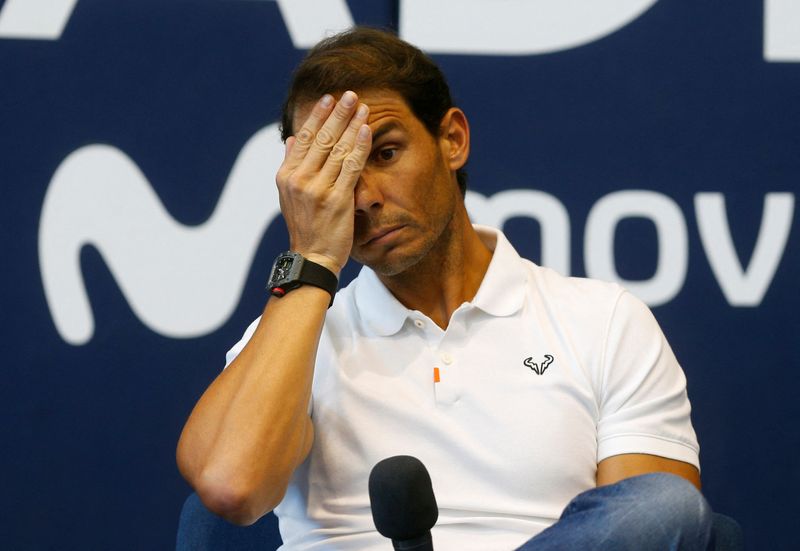 &copy; Reuters. Rafael Nadal durante entrevista coletiva em Mallorca, na Espanha
02/02/2022 REUTERS/Enrique Calvo