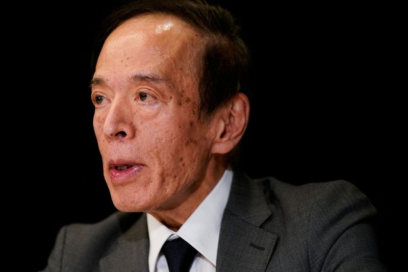 &copy; Reuters. FILE PHOTO: Bank of Japan Governor Kazuo Ueda participates in a news conference at the Fairmont Washington D.C. Georgetown hotel in Washington, U.S., April 13, 2023. REUTERS/Elizabeth Frantz