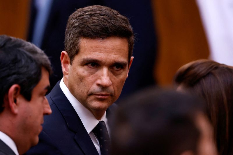 &copy; Reuters. FILE PHOTO: Brazil's Central Bank President Roberto Campos Neto looks on during a ceremony at the Superior Electoral Court headquarters in Brasilia, Brazil, March 7, 2023. REUTERS/Adriano Machado/File Photo