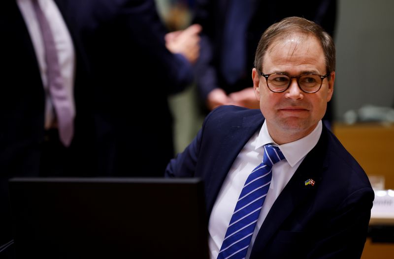 &copy; Reuters. FILE PHOTO: Denmark's Finance Minister Nicolai Wammen attends a European Union economic and finance ministers meeting in Brussels, Belgium March 15, 2022. REUTERS/Johanna Geron