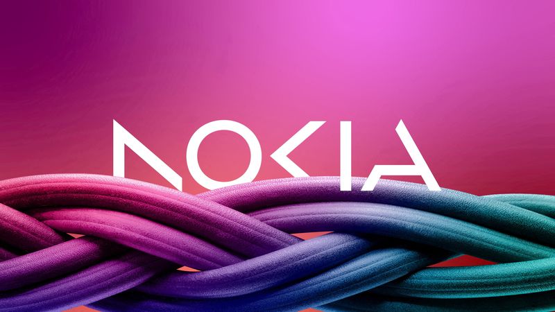 &copy; Reuters. FILE PHOTO: A mockup of the new Nokia logo is seen in this handout image released February 26, 2023. NOKIA/Handout via REUTERS