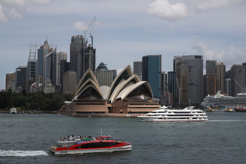 © Reuters. FILE PHOTO: The Sydney Opera House and city centre skyline are seen in Sydney, Australia, February 28, 2020.  REUTERS/Loren Elliott/File Photo