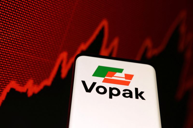 &copy; Reuters. FILE PHOTO: Vopak logo is seen in front of a stock graph in this illustration taken July 28, 2022. REUTERS/Dado Ruvic/Illustration