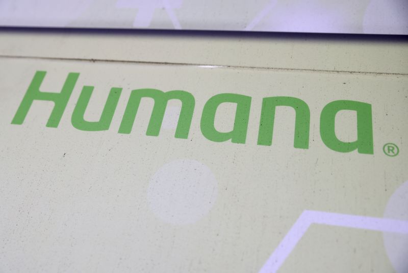 &copy; Reuters. FILE PHOTO: Signage for Humana Inc. is pictured at a health facility in Queens, New York City, U.S., November 30, 2021. REUTERS/Andrew Kelly